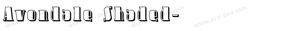 Avondale Shaded字体转换
